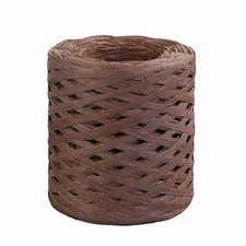 0.25 inch x 656 ft Brown Raffia Paper Ribbon for Crafting Gift Wrapping