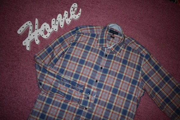 Men Gino Rossi Shirt Red Cotton 38 / M / 46