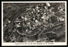 Fotografie Luftschiff Graf Zeppelin LZ-127 Weltfahrt, Ortschaft bei Jerusalem 1