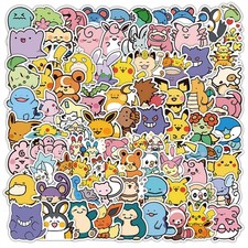 100 Pc Pokemon Stickers Cute Decal Set 1.5 in...