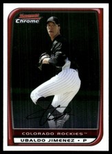 Ubaldo Jimenez 2008 Bowman Chrome #64 Rockies MLB READ FREE SHIP AutographDen