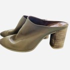 Bueno jealous pointed toe green mules size 8.5 with block heel — photo 1