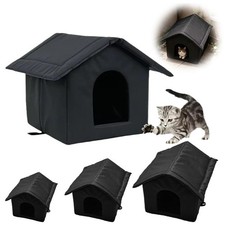 Rifugio per Gatti da Esterno Isolato per Casetta per Gatti Selvatici Invernale-Impermeabile con T4A5