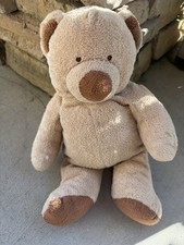 TY Pluffies Baby Lovey Plush 2004 Tan Brown Nose Teddy Bear TyLux 12  EUC