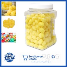 3 Lbs Lemon Drops Hard Candy in Jar, Gluten Free, Perfect for Celebrations