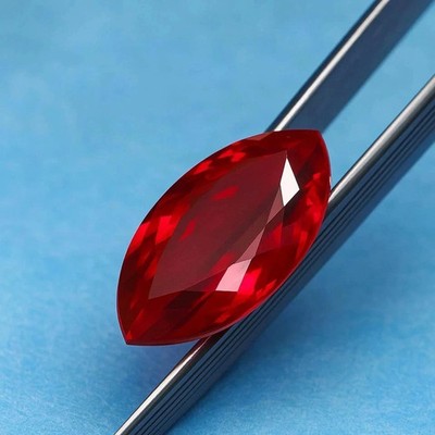 AGL Certified Natural Red Ruby 21 Ct Marquise Cut Loose Faceted Gemstone