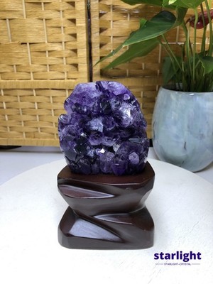 2.6LB Natural Uruguayan amethyst cluster ornament