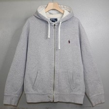 Vintage Polo Ralph Lauren Full Zip Hoodie XL Gray Pony Logo