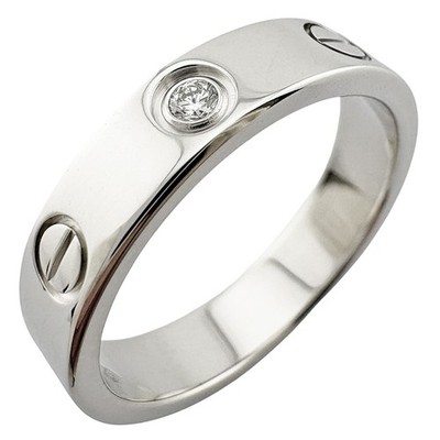 Cartier Ring US 5 EU49 K18 Weißgold Diamant Mini Love gebraucht