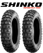 SHINKO SR421 3.50-10 Front/Rear Tire Set Mini...
