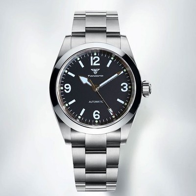 Tandorio 36/39mm Sapphire Black Beige Dial 20ATM NH35 Miyota8215 Auto Men Watch