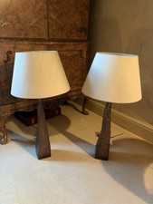 David Hunt Aztec Table Lamps In Polished Bronze