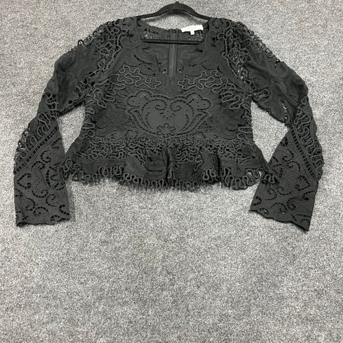 SEA NEW YORK Gianna Lace Top Women's Size 12 Black