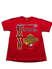 Vintage 1995 Atlanta Braves World Series champions Tee Shirt Size Medium