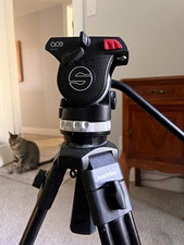 Sachtler Ace Tripod w/ Fluid Head  Pan Handle for Camera/Camcorder