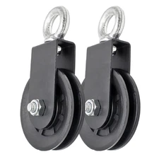 Uenhoy 2 Pack 360 Degree Rotation Cable Pulley Stainless Steel Silent 330Lbs Tra
