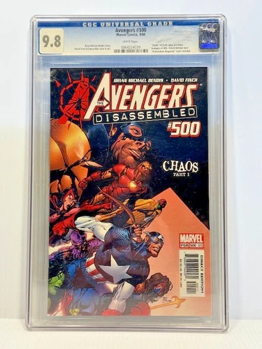 Avengers Disassembled #500 2004 Chaos part 1  Comic CGC Grade 9.8 Direct
