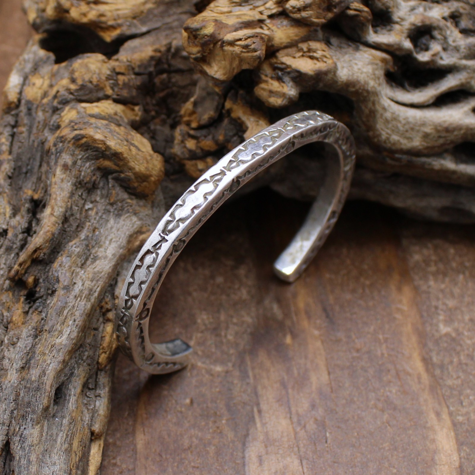 Small Sterling Silver Square Wire Cuff Bracelet b… - image 8