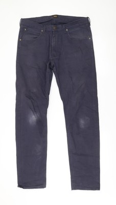 Lee Herren Blau Chino Daren Zip Fly Hose W34 L32 Regular Fit