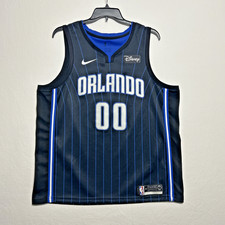 Camiseta deportiva Aaron Gordon Orlando Magic Nike Swingman para hombre 56 XXL negra a rayas