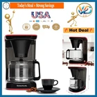Black 12-Cup Drip Coffee Maker with Glass Carafe Auto Shut-Off Compact