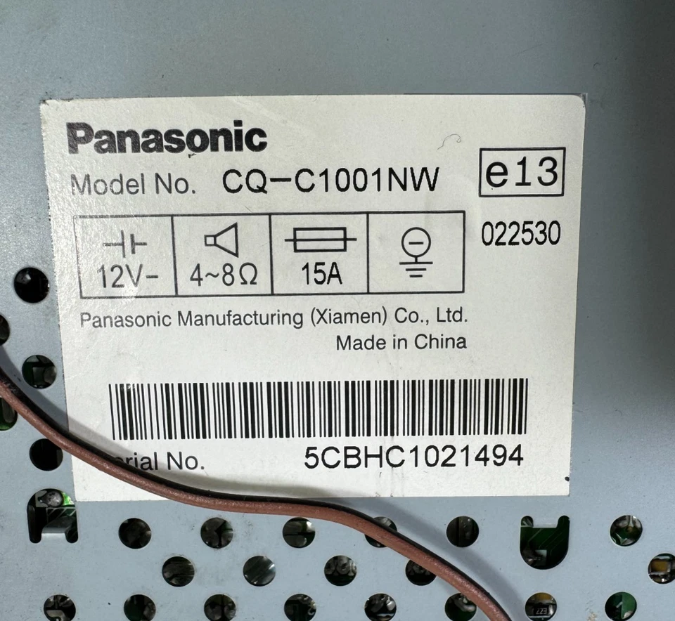 Autoradio CQC1001N Panasonic CQ-C1001N Radio Din 1 mit Kabel - Bild 4 von 4