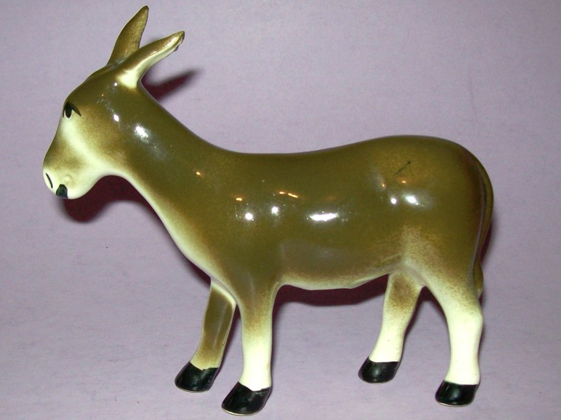 Antique Ceramic Donkey- Early 1900's