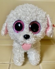 TY "PIPPIE" the White Puppy Beanie Boos Plush Collectible Stuffed Toy-NEW