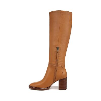Sam Edelman Elsy Caramel Leather Block Heel Boot Womens Size 8 NWT/MSRP$250