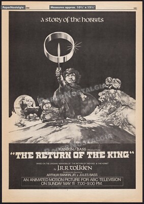 THE RETURN OF THE KING - Original 1980 ABC trade AD / poster / TV