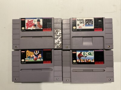 Super Nintendo NHL 95, Goal, Super Bases Loaded, Super Play Action Football