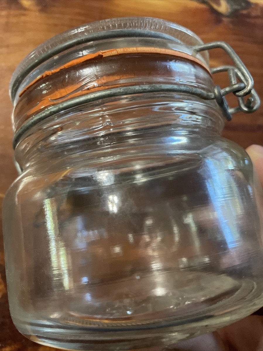 Vintage Clear Crownford China American Eagle Mason / Canning Jar 