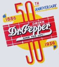 Dr Pepper 50th Soda Pop Ad High Quality Metal Fridge Magnet 3.5x4 9727
