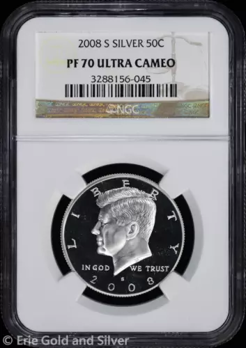 2008-S 50C Silver Proof Kennedy Half Dollar NGC PF 70 UC | PR