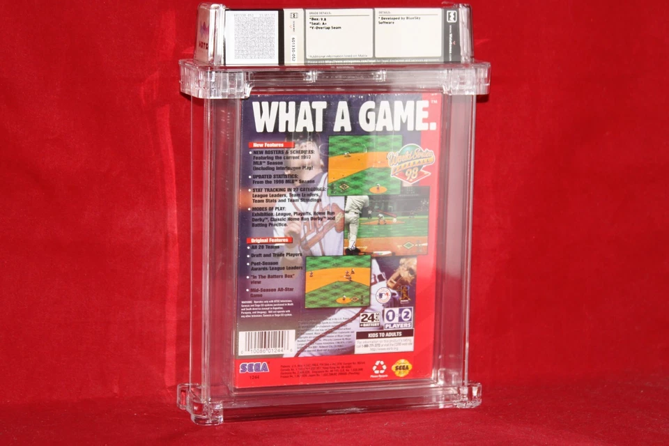 World Series Baseball 98 (Sega Genesis, 1997) Game Cartridge, WATA 9.8 A+ - Image 2 of 2