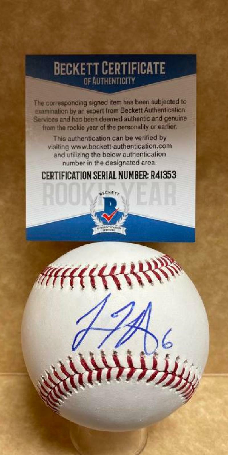 Professional Player Autographed Signed JAMESON HANNAH CINCINNATI REDS ROOKIE YEAR M.L. BASEBALL BECKETT R41353 