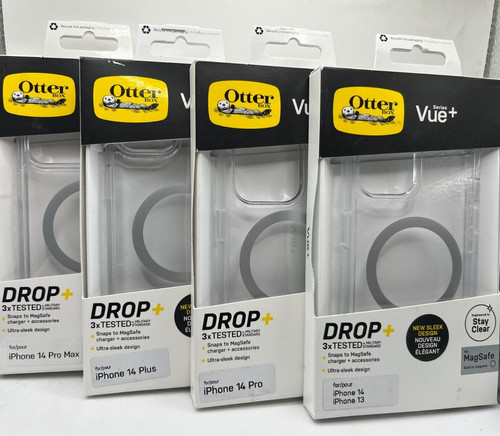 OtterBox Vue+ Series Case for iPhone 14 14 Pro 14 Plus 14 Pro Max MagSafe Clear