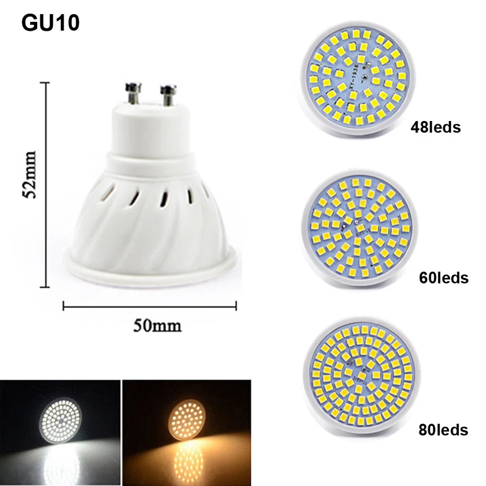 GU10 MR16 E27 E14 LED Bulb 5W 7W 9W Light Bulb Spotlight SMD2835 Lamp Downlight - Image 2 of 4