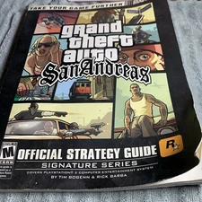 Grand Theft Auto San Andreas GTA PS2 Official Strategy Guide With Game! 🔥