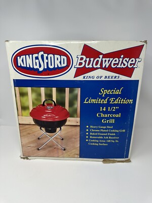 Budweiser Kingsford Charcoal Tailgating Grill Limited Edition 14 1/2 Inch  New