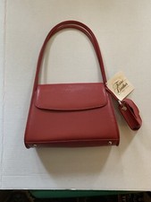Texas Leather Red Handbag Purse Bag Nwt