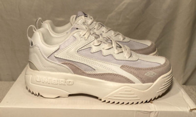Kinder Laufschuhe UK 4 / 37 Umbro Unisex weiß Leder Exert Schnürer
