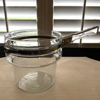 Pyrex Flameware 6283 U 1 1/2 Quart Double Boiler clear glass INSERT ONLY @301