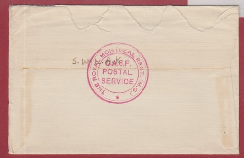 1st Cdn INFANTRY DIVISION, FPO 314, B & T # M15-119 # 196 - Picture 2 of 2