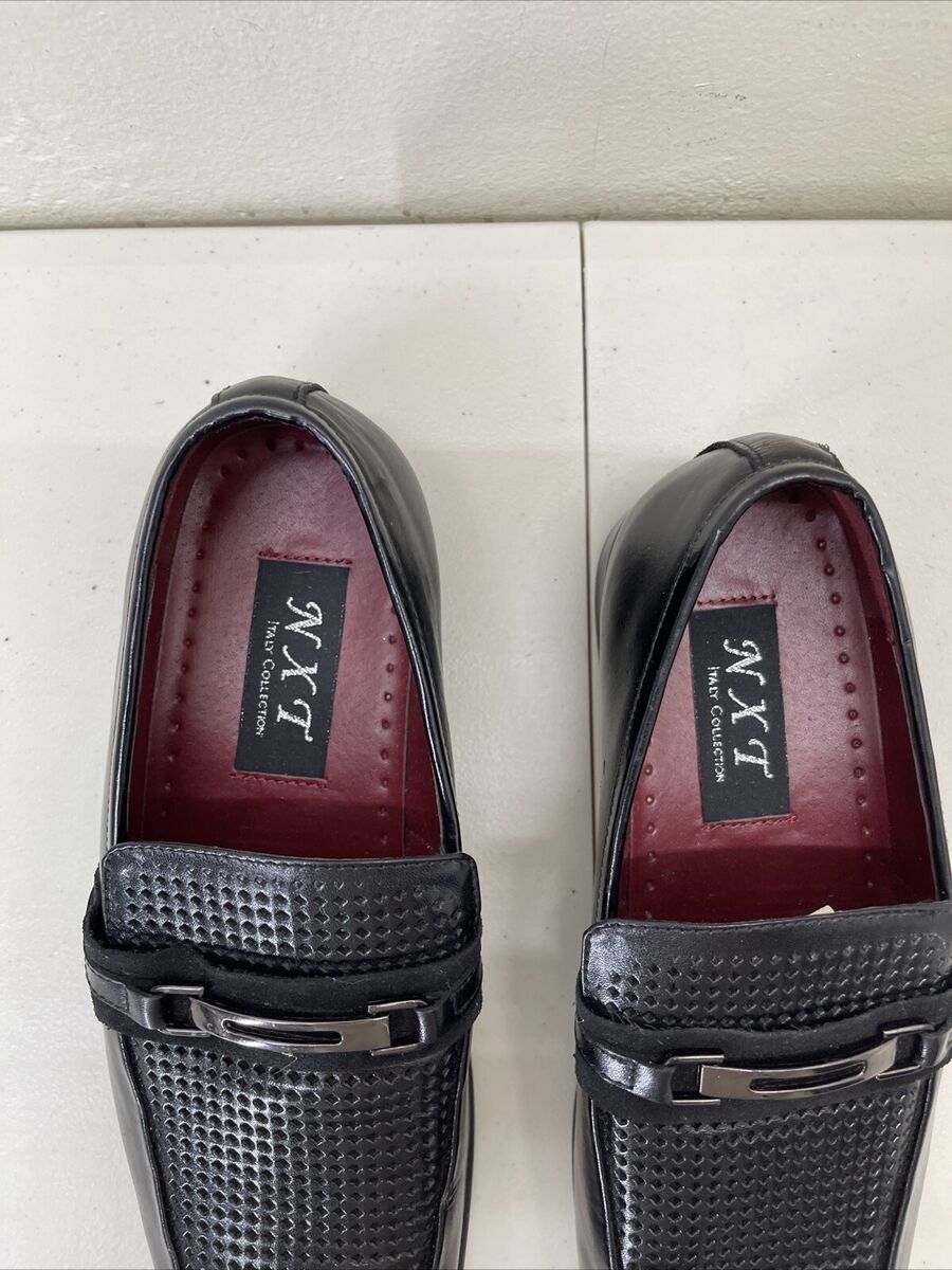 NXT Italy Collection Shoes Mens 10.5 Black Horsebit Apron NXT Italy Collection Shoes Mens 10.5 Black Horsebit Apron