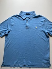 Polo Ralph Lauren Polo Shirt Mens 2XB Big Blue Yellow Short Sleeve Casual Logo
