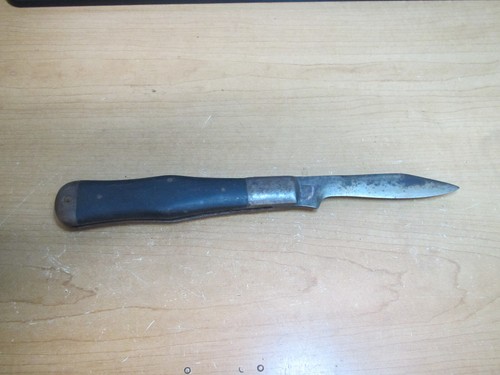 SINGLE BLADE ANTIQUE POCKET KNIFE LARGE VINTAGE - Picture 4 of 6