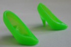 Barbie Doll LIME GREEN Closed Toe High Heel PUMP Mattel Superstar Shoe Princess — photo 1