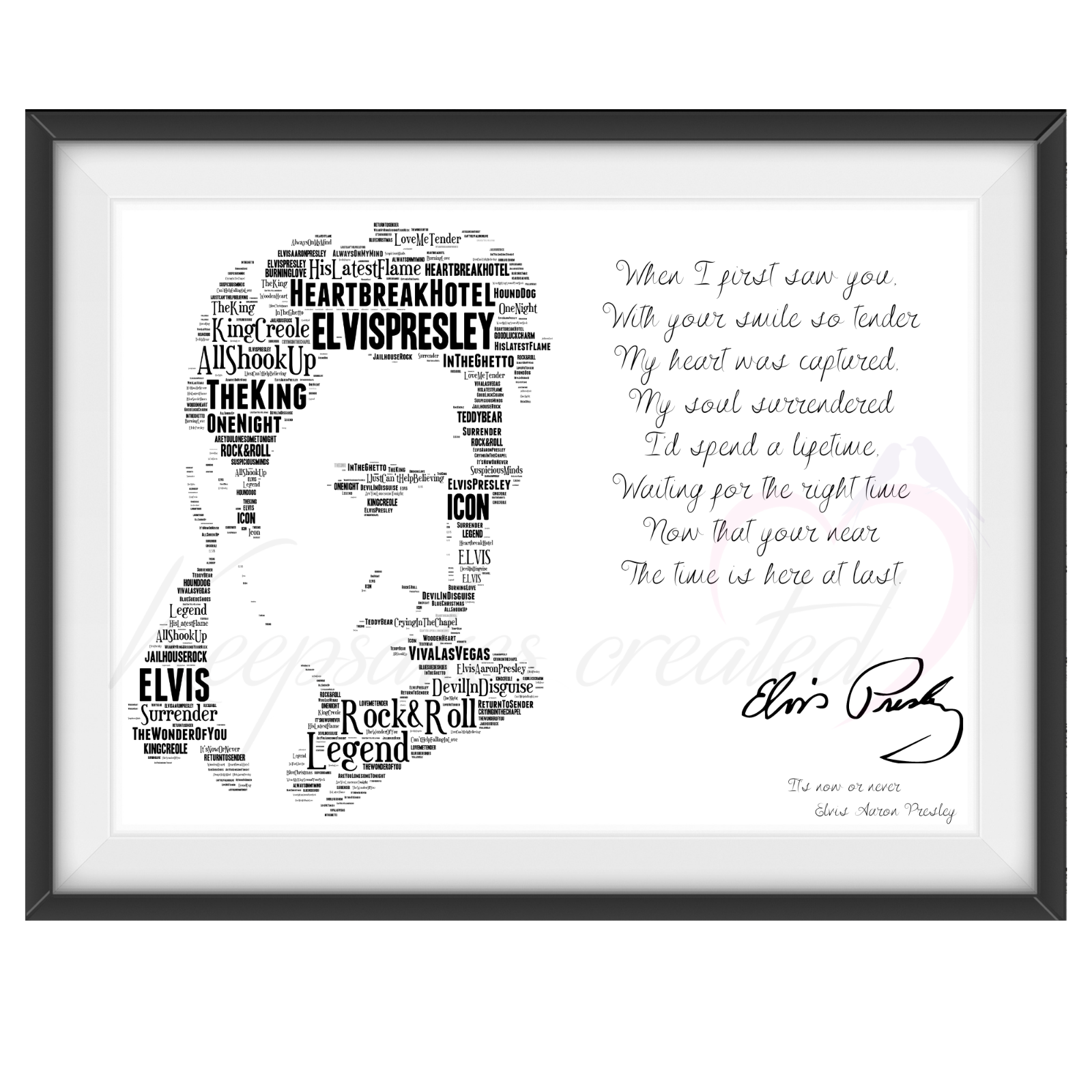 Know an Elvis fan? This set of 3 Elvis Presley song lyrics would be a  perfect gift for friends and…