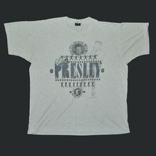 Vintage Elvis Presley Single Stitch T shirt XL Gray 1991 Made in USA
